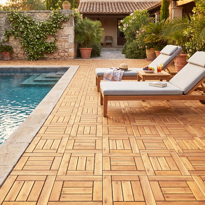 12x12 outdoor floor tiles for patio and backyard by Wilsons Home Store, natural finish, suitable for indoor and outdoor use