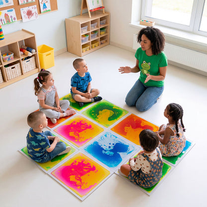 12" x 12" Toddler Sensory Floor Titles-4 Pieces