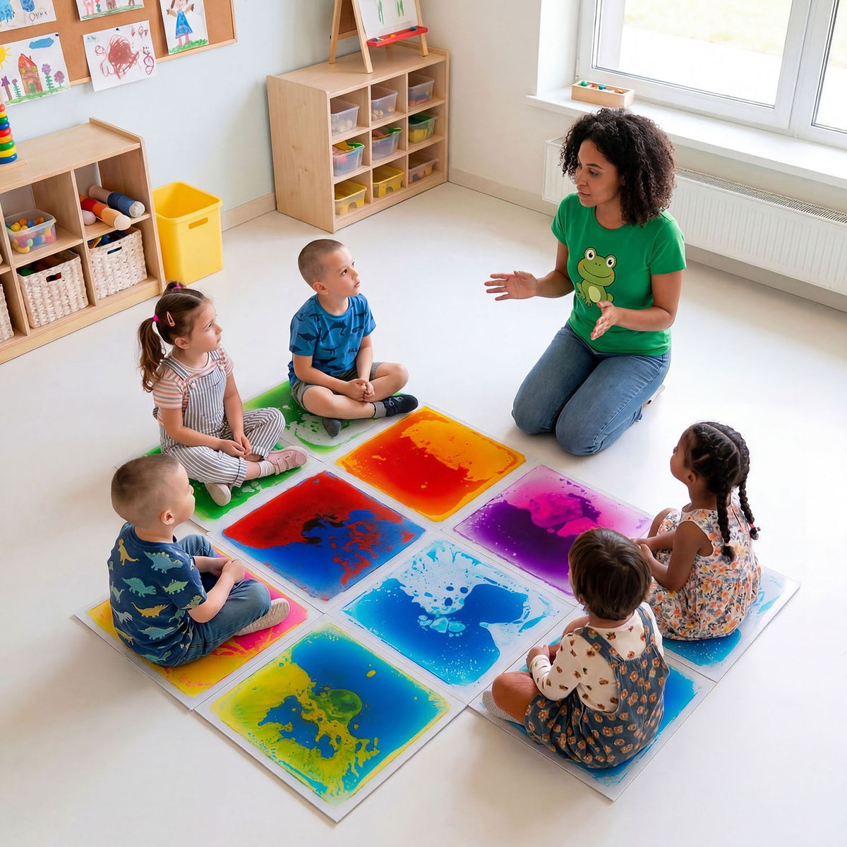 12" x 12" Toddler Sensory Floor Titles-4 Pieces