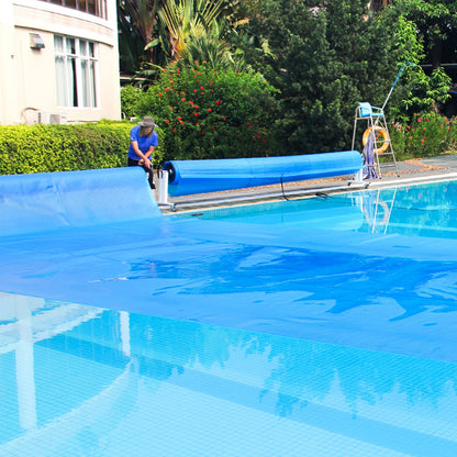 12 x 24 Feet Rectangle Swimming Pool Cover 12-MIL Heat Retaining Pool Solar Blanket with Carrying Bag
