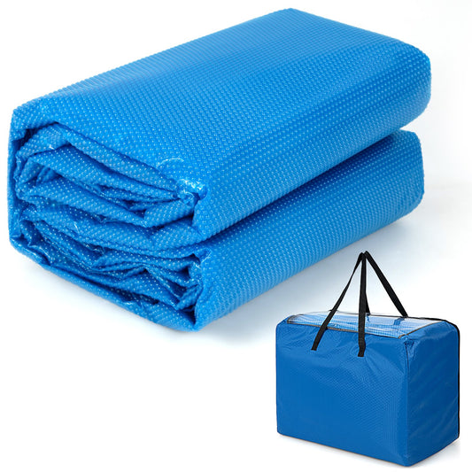 12 x 24 Feet Rectangle Swimming Pool Cover 12-MIL Heat Retaining Pool Solar Blanket with Carrying Bag