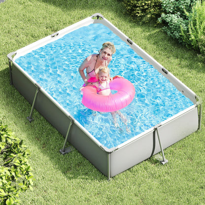 690/978/1158/1617 Gal Outdoor Family Swimming Pool with Metal Frame-6 ft
