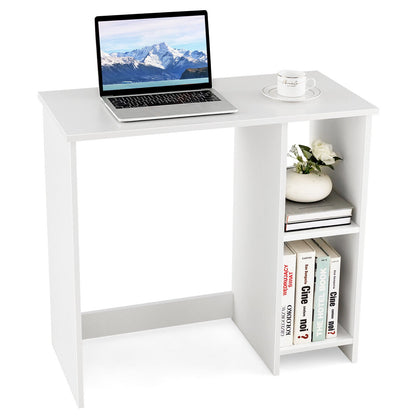 31.5 Inch  Modern Home Office Desk with 2 Compartments-Black