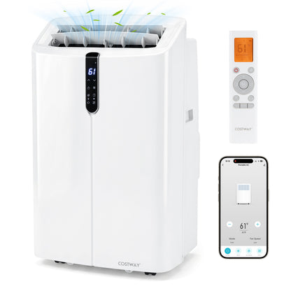 14000 BTU Smart Portable AC with APP Voice and Window Kit 47 dB-Black