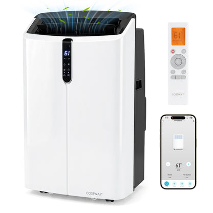 14000 BTU Smart Portable AC with APP Voice and Window Kit 47 dB-Black