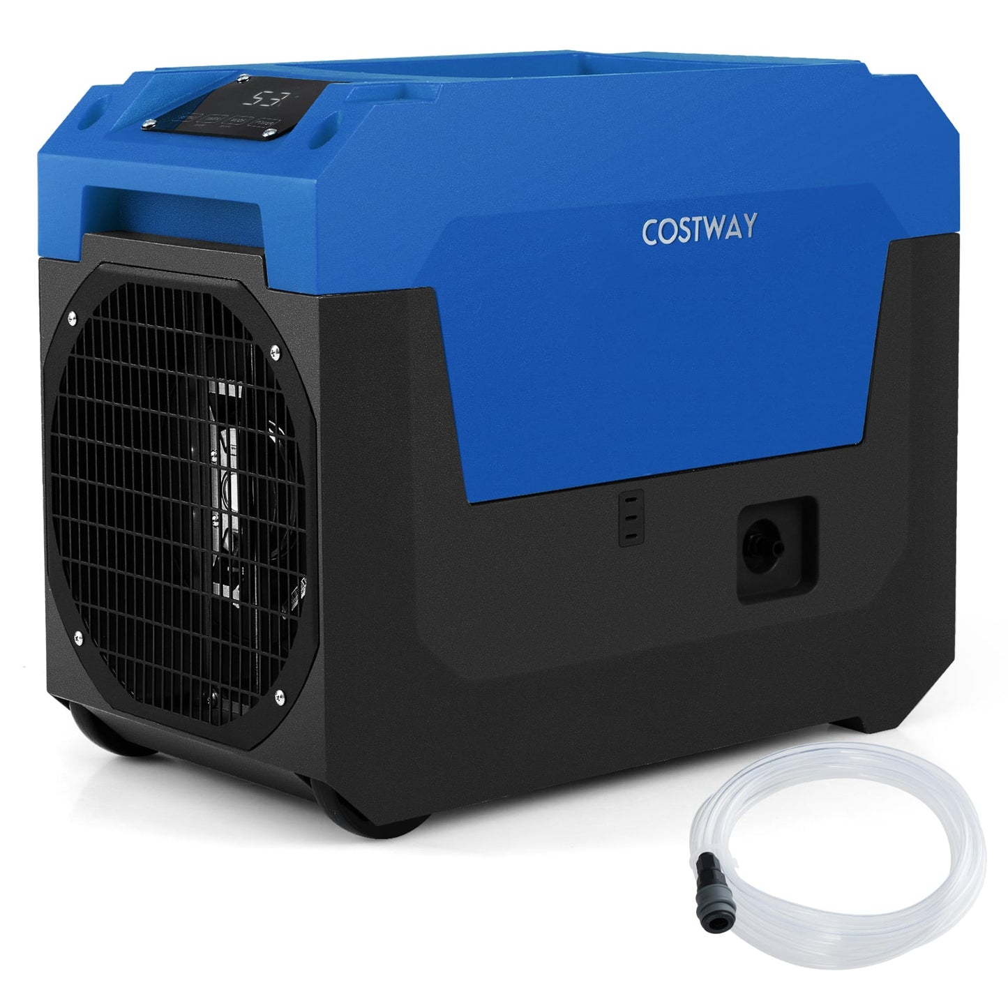 140 Pints Commercial Dehumidifier with Pump and Drain Hose-Blue