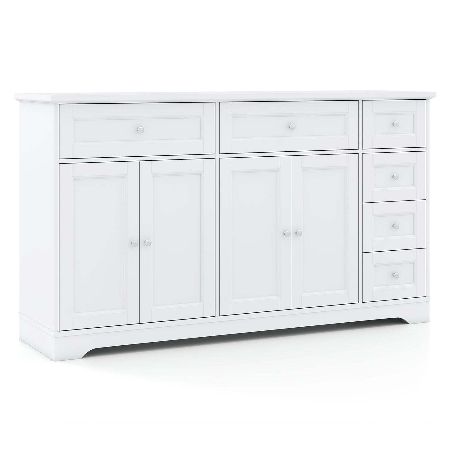 Buffet Sideboard 59" Modern Coffee Bar Station Console Table-Black