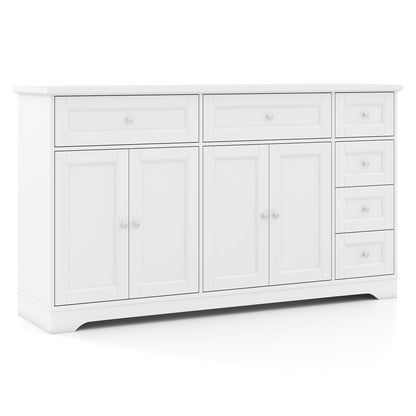 Buffet Sideboard 59" Modern Coffee Bar Station Console Table-Black