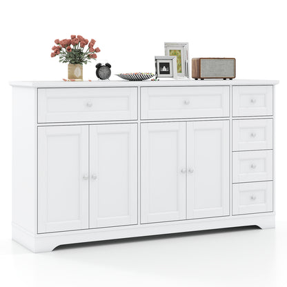 Buffet Sideboard 59" Modern Coffee Bar Station Console Table-Black