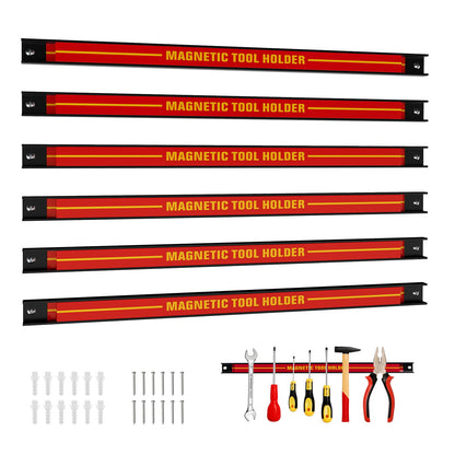 18 Inch Magnetic Tool Holder Strip with Mounting Screws-Black