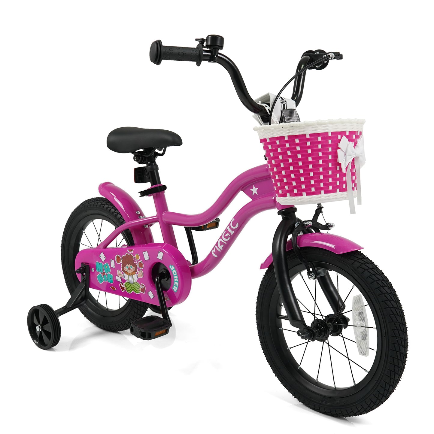 14 Inch Kids Bike with Training Wheels for Aged 3-5 Years Old - Magic Rose