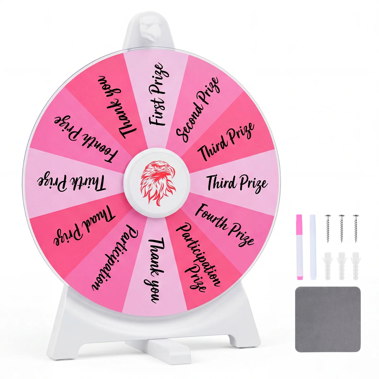 14 Slots Spin Wheel with Blackboard Marker-Multicolor