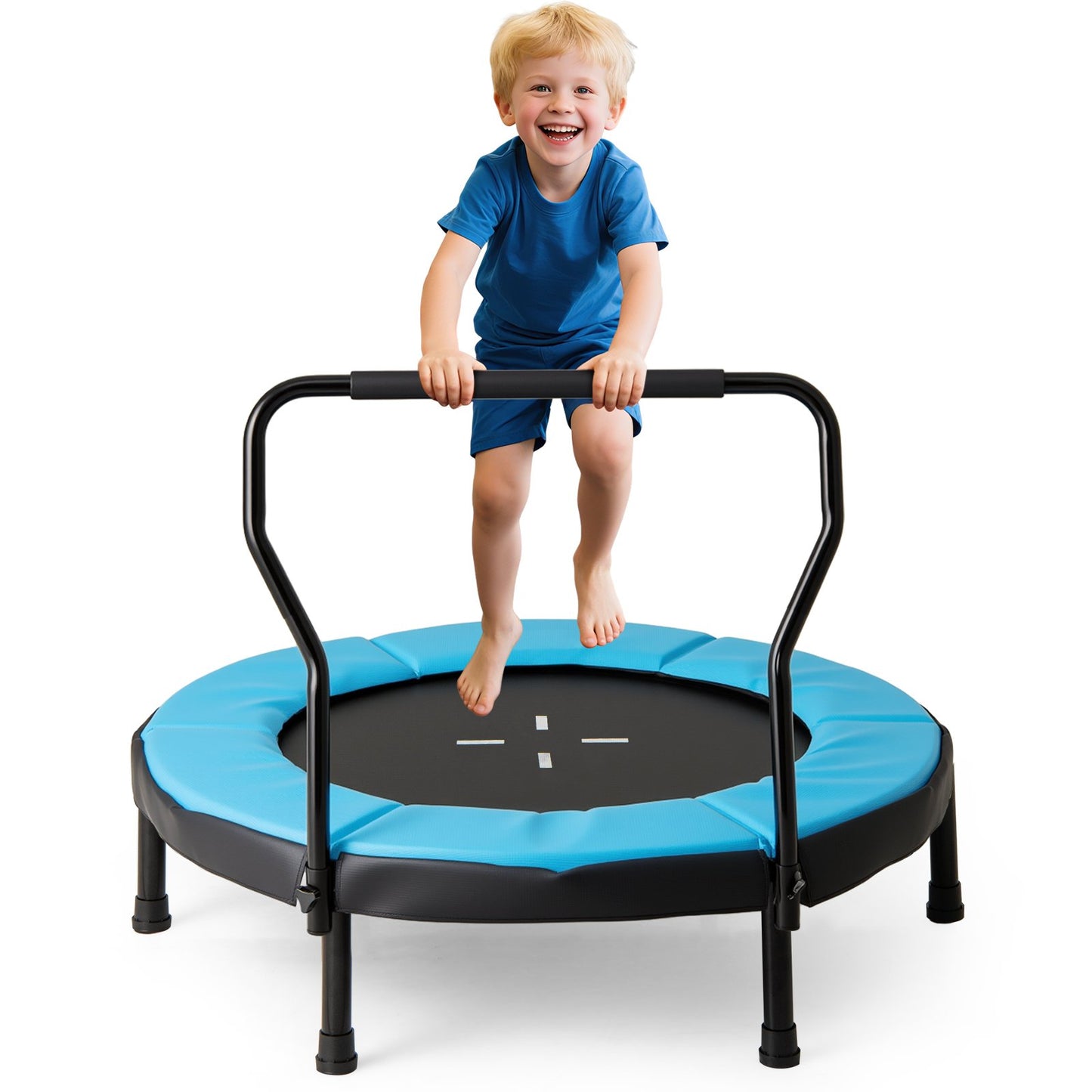 40 Inch Trampoline for Kids Indoor Outdoor Fitness Trampoline-Blue