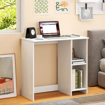 31.5 Inch  Modern Home Office Desk with 2 Compartments-Black