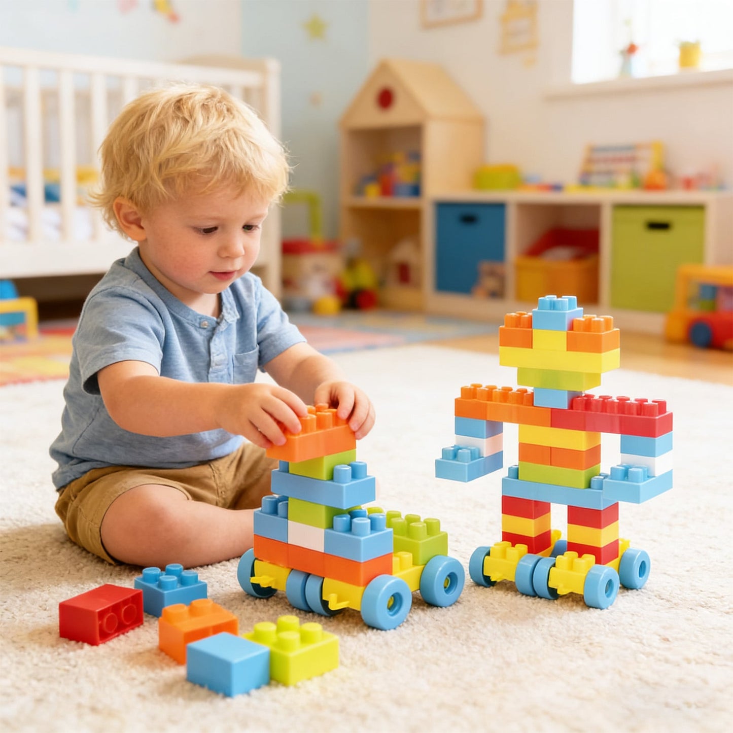 150 Pcs Toddler Building Blocks Toy STEM Montessori Early Learning Toys for 3+ year old