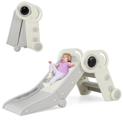 2 in 1 Baby Slide with Climber for Toddlers Age 18+ Months-Blue