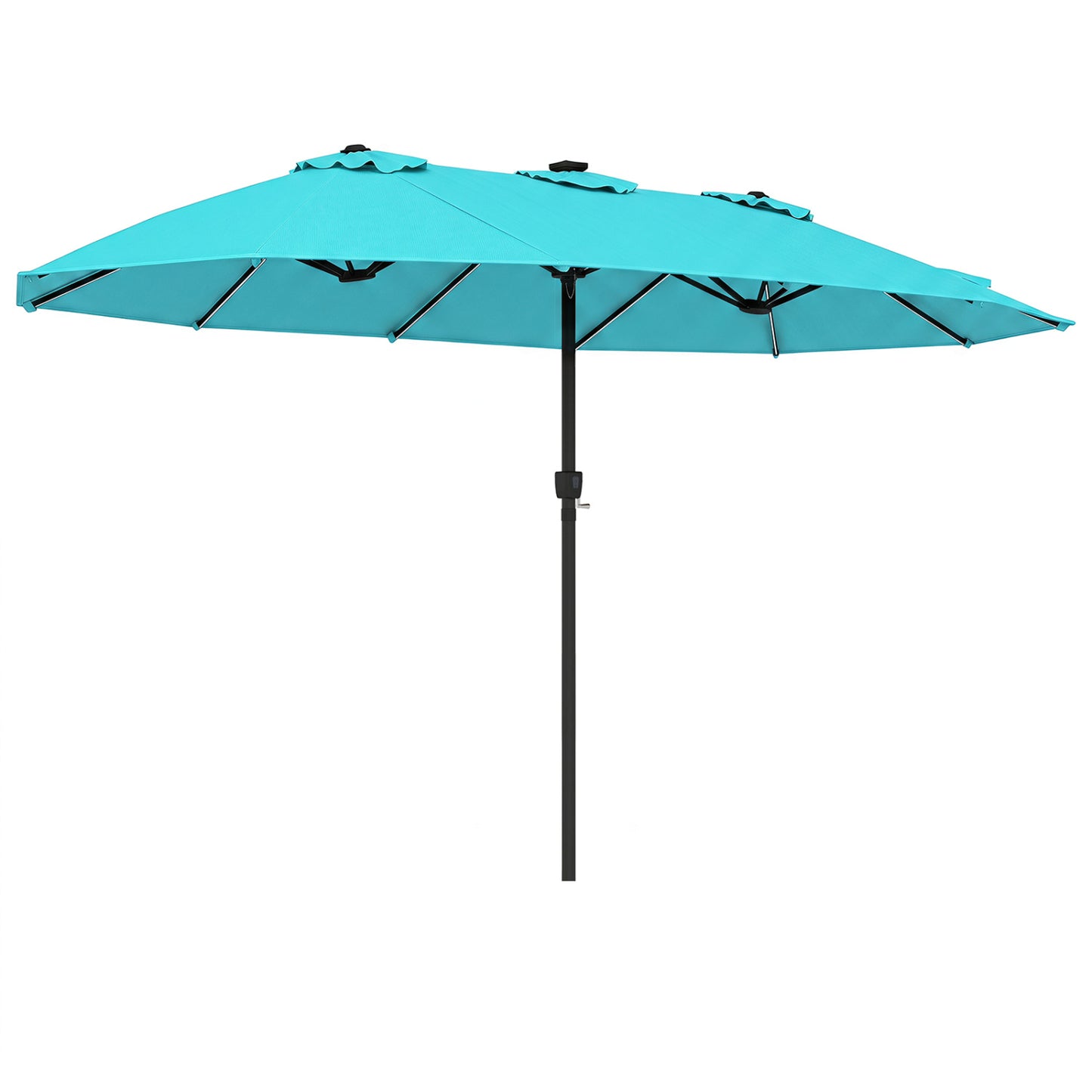 15.5FT Extra-Large Patio Umbrella 12 Reinforced Metal Ribs-Beige