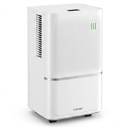White 15 L dehumidifier from Wilsons Home Store with drain hose and intelligent control for 2500 sq ft home climate management.