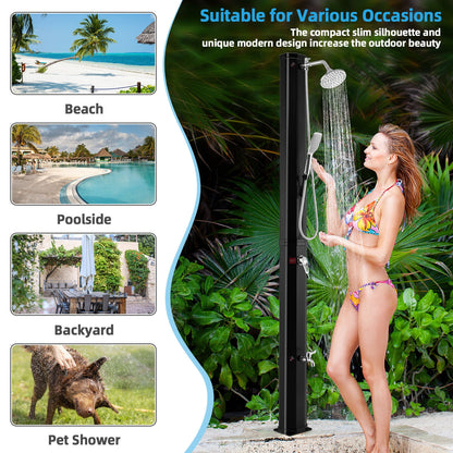 7.2 Feet 9.3 Gallon Solar Heated Shower with Hand and Foot Tap