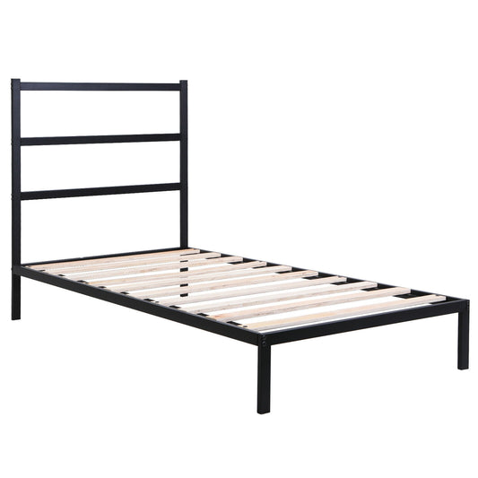 Twin/Full/Queen Size Metal Bed Platform Frame with Headboard-Twin Size