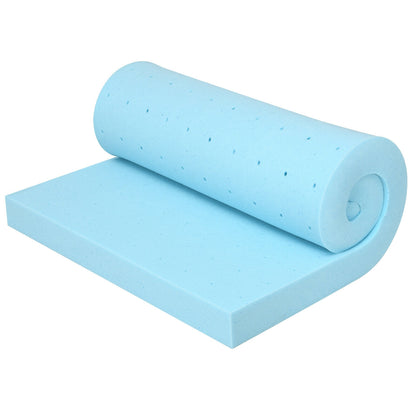 3 Inch Gel-Infused Cooling Bed Topper for All-Night Comfy-80 x 76 inch