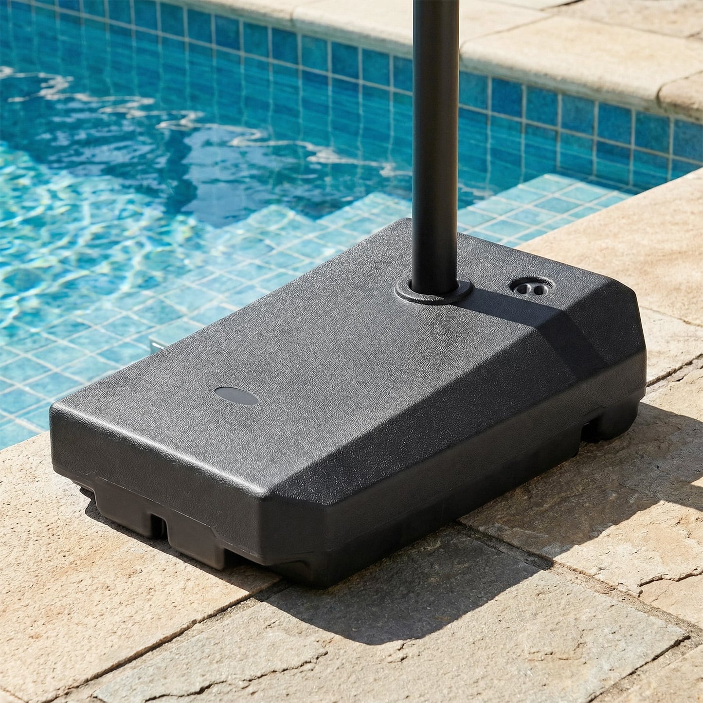 165 LBS  Cantilever Umbrella Base with Wheels and Cross Base