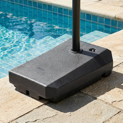 165 LBS  Cantilever Umbrella Base with Wheels and Cross Base