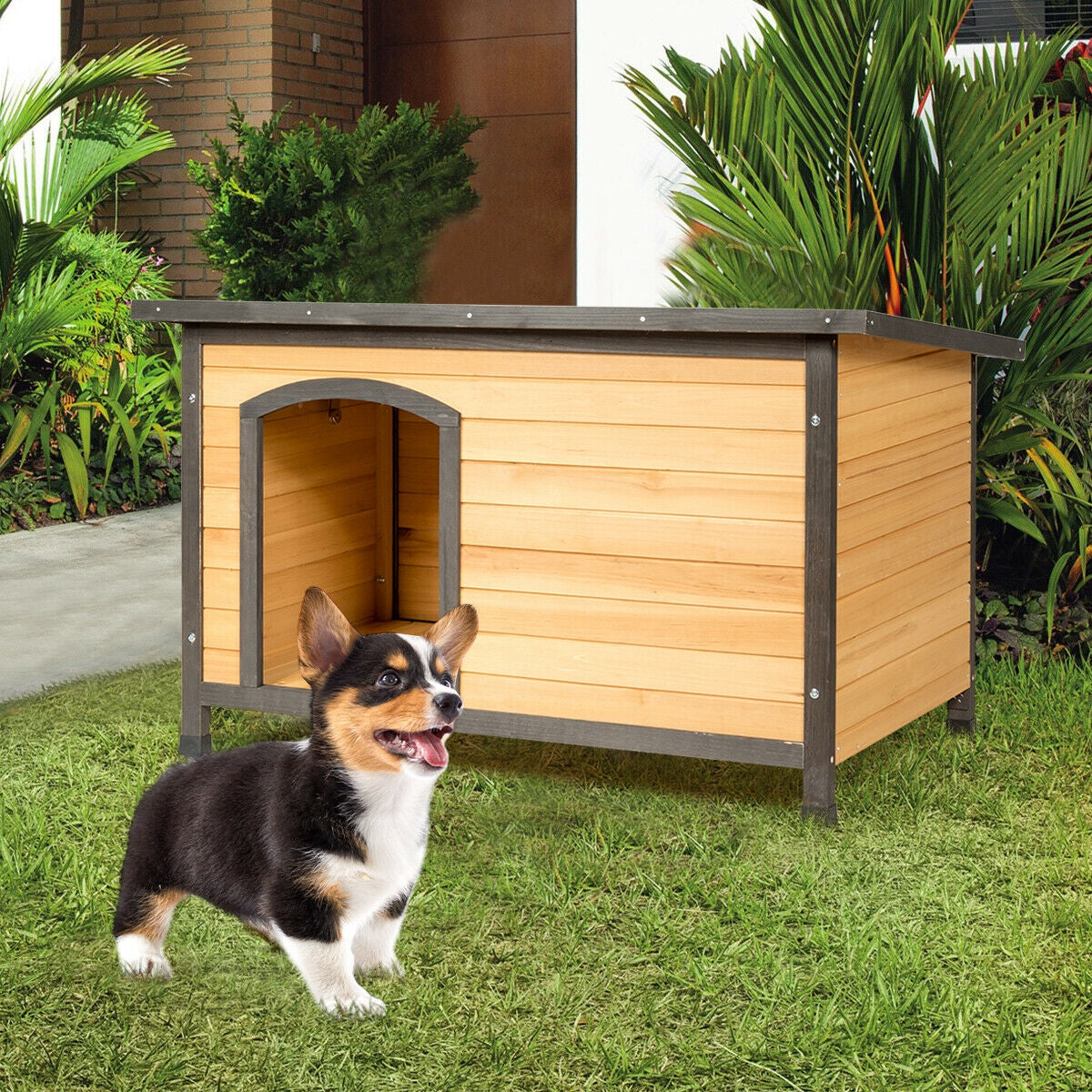 Wood Extreme Weather Resistant Pet Log Cabin-M