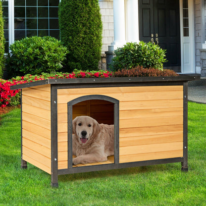 Wood Extreme Weather Resistant Pet Log Cabin-L