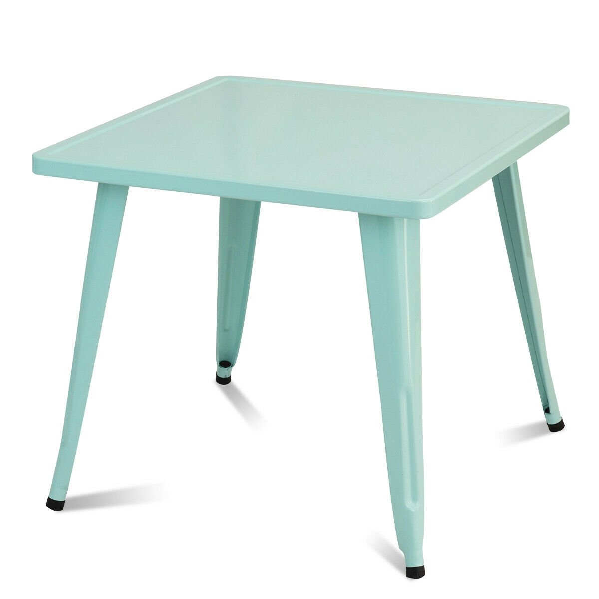 27-Inch Kids Square Steel Table Play Learn Activity Table-Blue