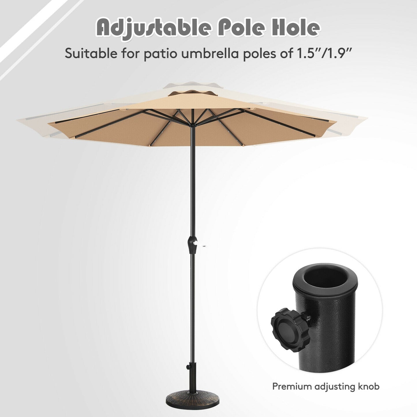27 lbs Patio Market Umbrella Base Stand