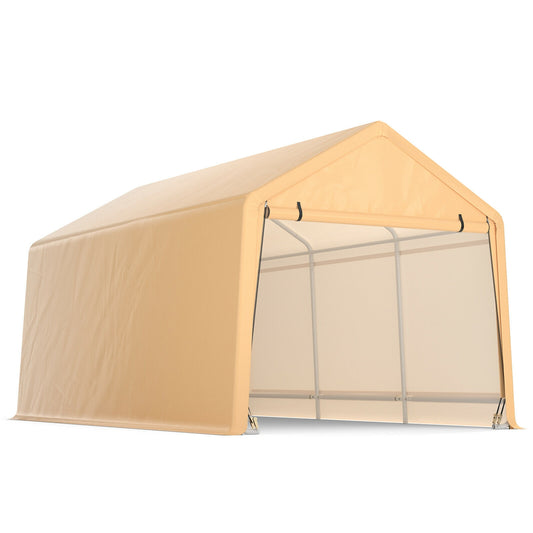 9 x 17 Feet Heavy Duty Carport Canopy-Yellow