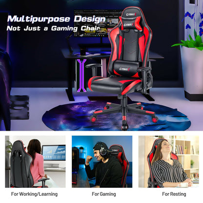 Gaming Chair Adjustable Swivel Racing Style Computer Office Chair-Blue