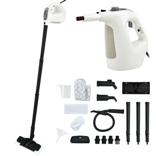 1400W Multipurpose Pressurized Steam Cleaner With 17 Pieces Accessories-Gray