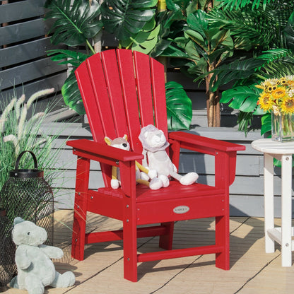 Patio Kids' Adirondack Chair with Ergonomic Backrest-Blue