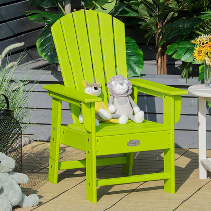 Patio Kids' Adirondack Chair with Ergonomic Backrest-Blue