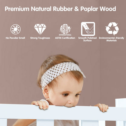 2-in-1 Convertible Toddler Bed with Guardrails-Brown