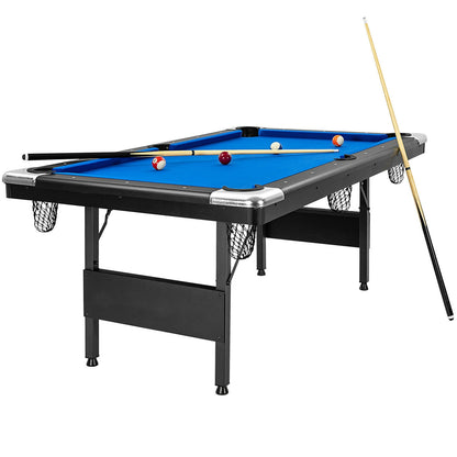 6 Feet Foldable Billiard Pool Table-Blue
