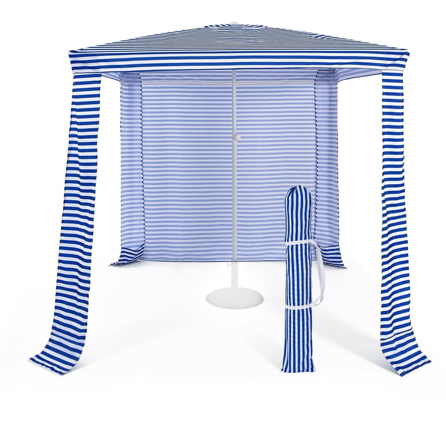 6.6 x 6.6 Feet Foldable and Easy-Setup Beach Canopy With Carry Bag-Blue