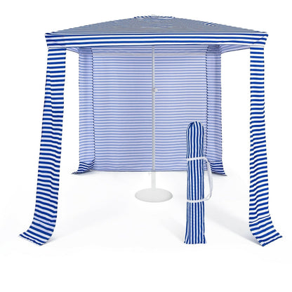 6.6 x 6.6 Feet Foldable and Easy-Setup Beach Canopy With Carry Bag-Blue