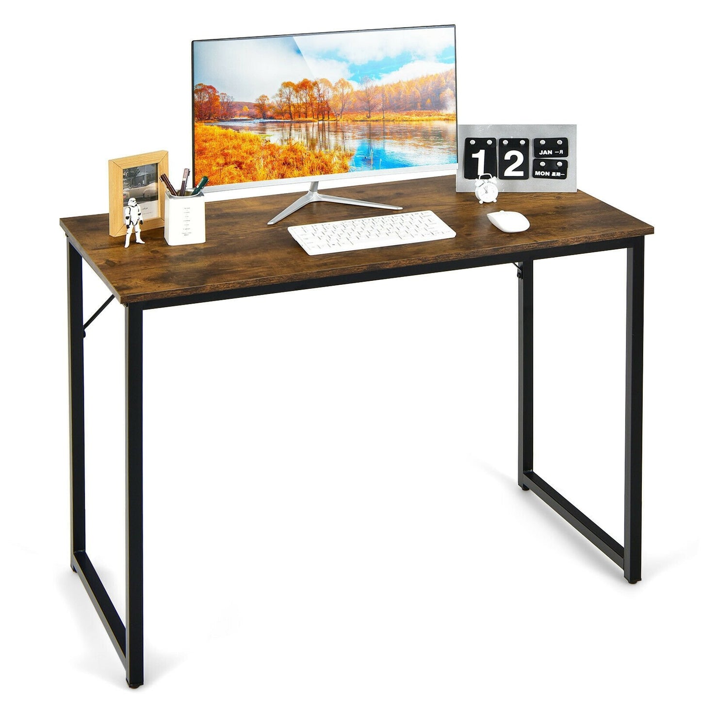 L Shaped Computer Desk and Writing Workstation for Home and Office-Black