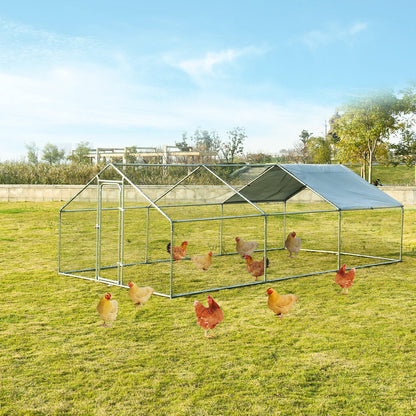 Large Walk in Shade Cage Chicken Coop with Roof Cover-L