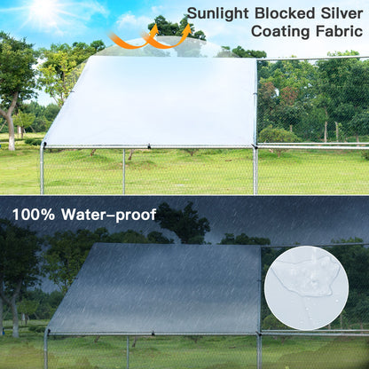 Large Walk in Shade Cage Chicken Coop with Roof Cover-L