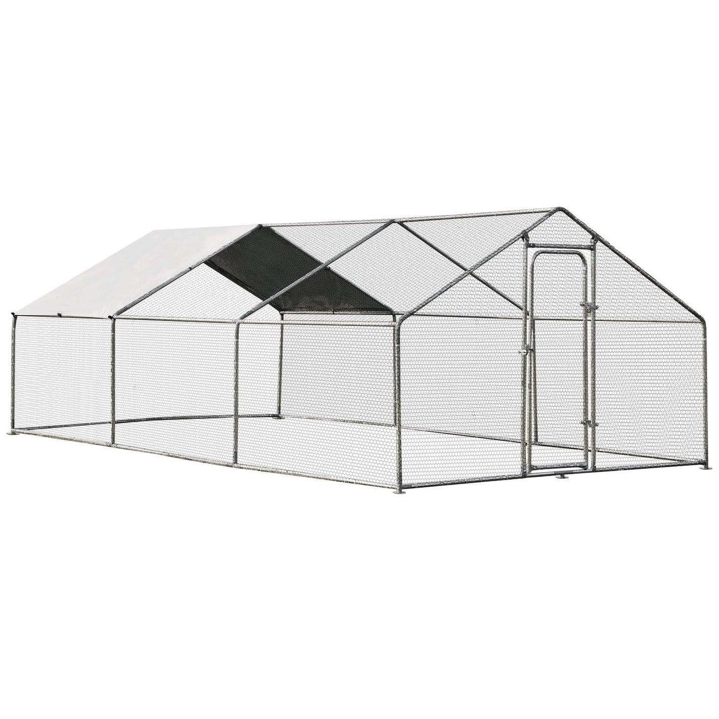 Large Walk in Shade Cage Chicken Coop with Roof Cover-M
