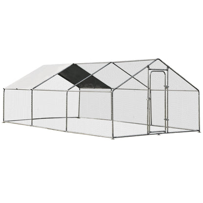 Large Walk in Shade Cage Chicken Coop with Roof Cover-M