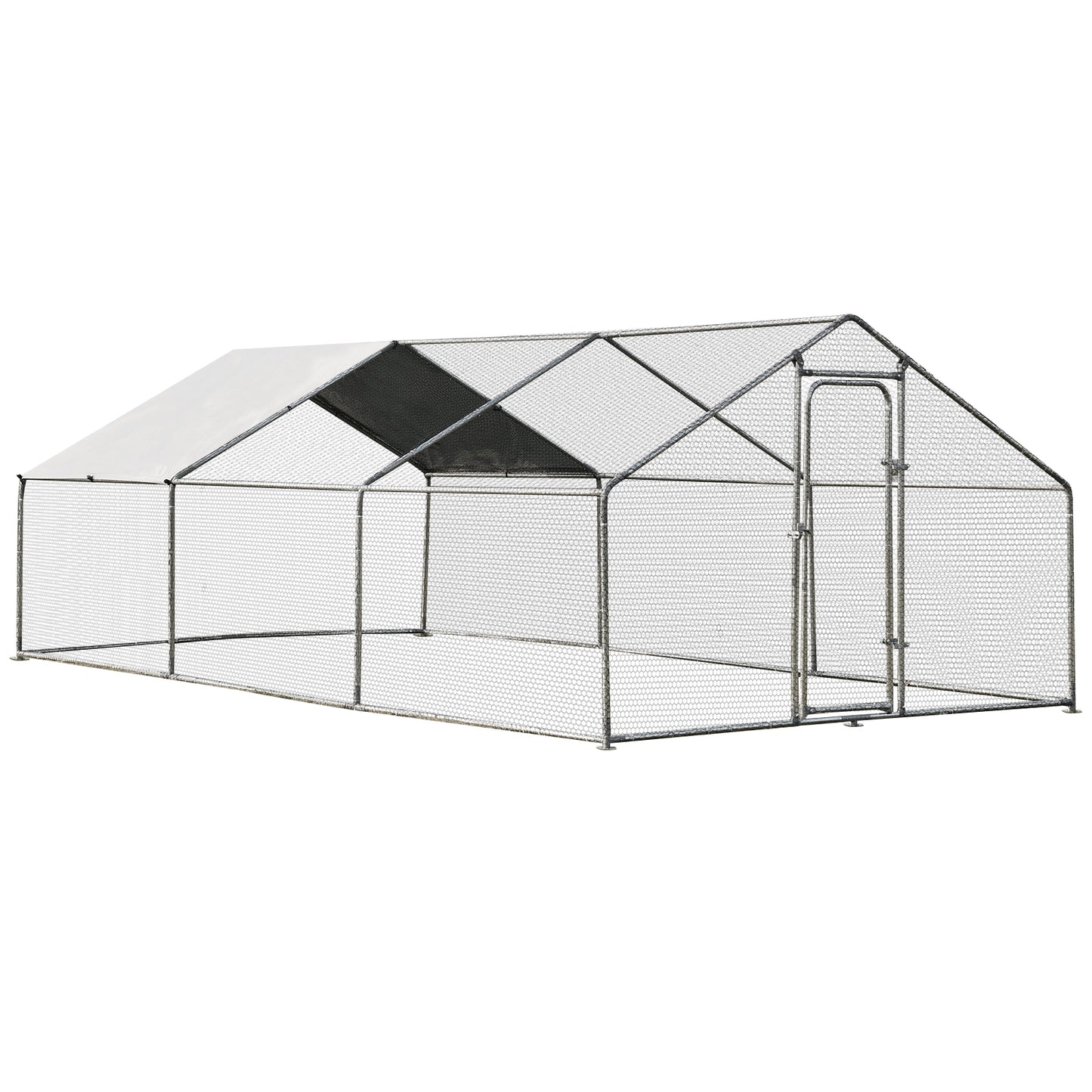 Large Walk in Shade Cage Chicken Coop with Roof Cover-L
