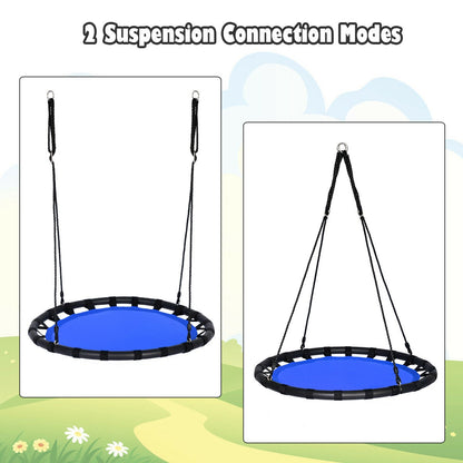 40" Flying Saucer Round Swing Kids Play Set-Blue