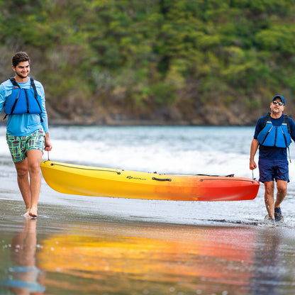 Single Sit-on-Top Kayak with Detachable Aluminum Paddle-Yellow