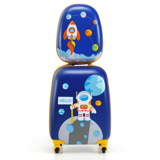 2 Pieces Kids Lightweight Luggage Set with Backpack and Suitcase for Travel