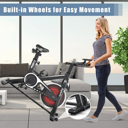 Adjustable Indoor Silent Belt Drive Resistance Cycling Stationary Bike